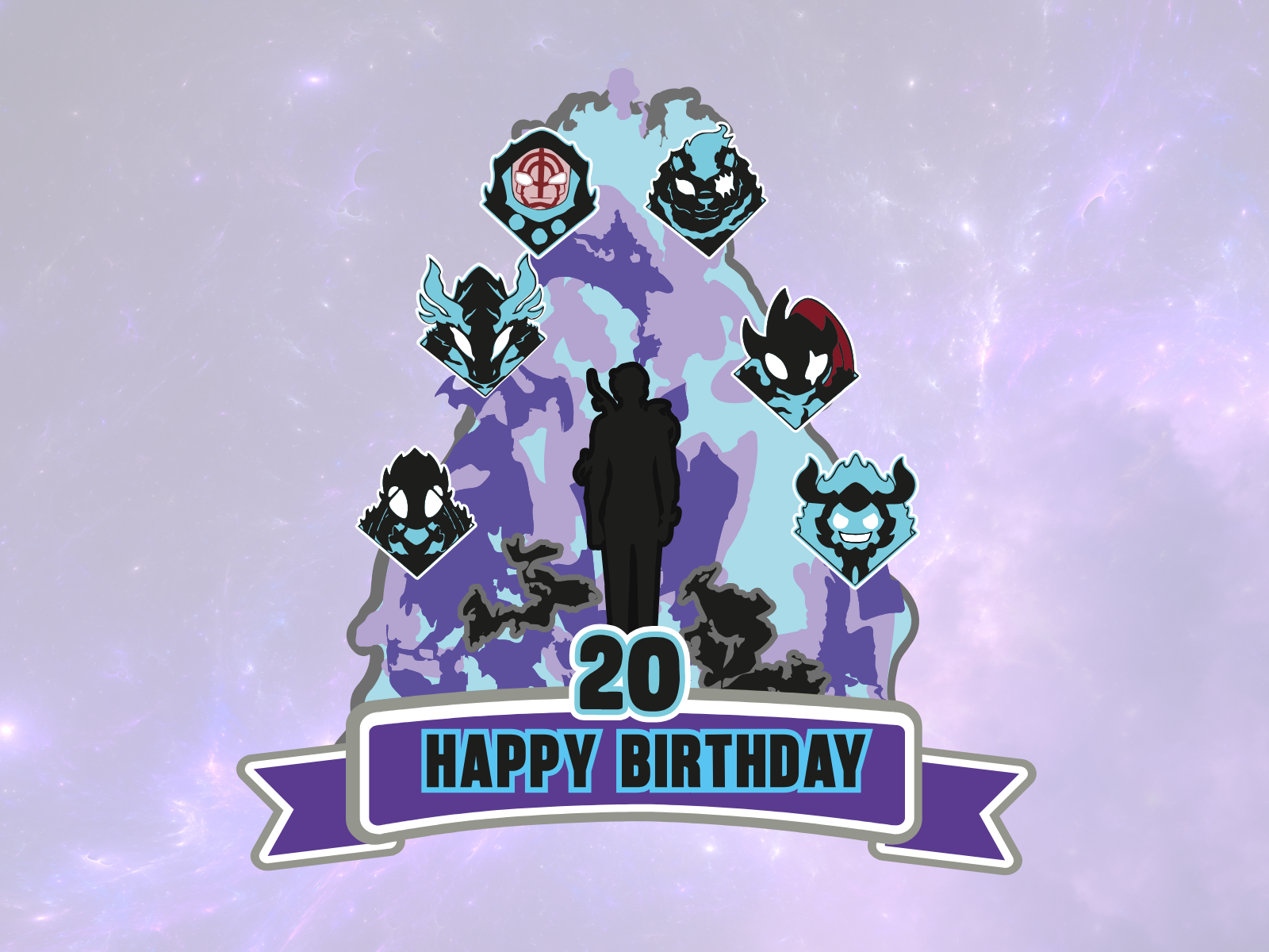 Cake Topper - Aura con sombras de Solo Leveling